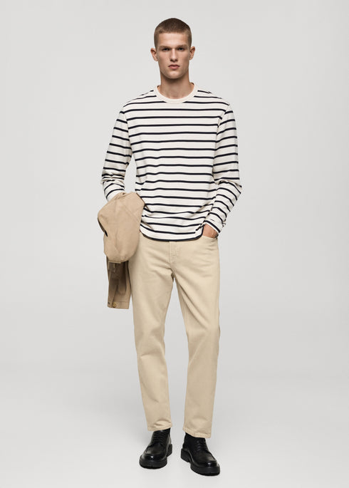 MANGO JEANS BEN TAPERED SLIM FIT | BEIGE