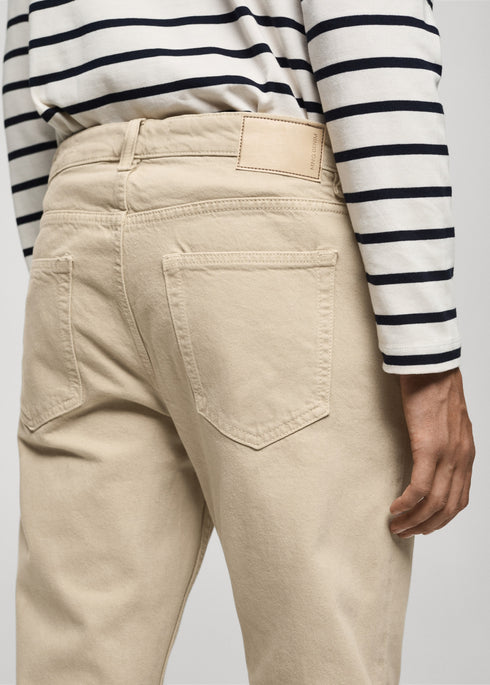 MANGO JEANS BEN TAPERED SLIM FIT | BEIGE