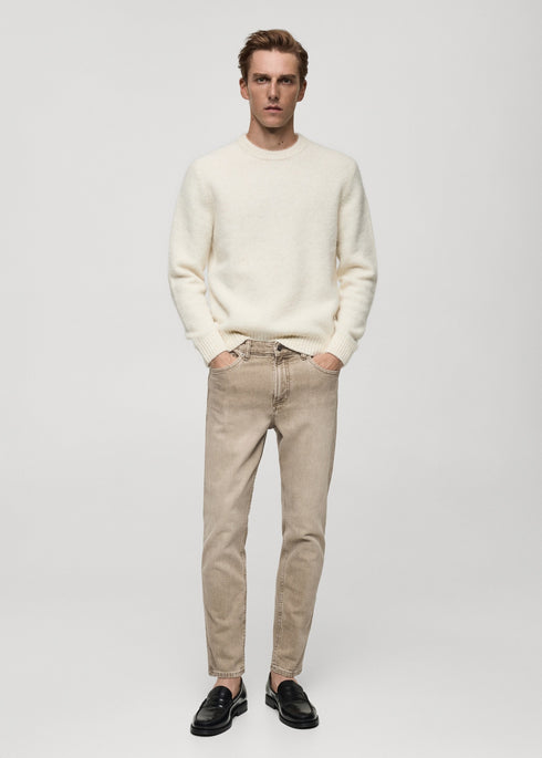 MANGO JEANS SAMMY TAPERED SLIM FIT | SAND