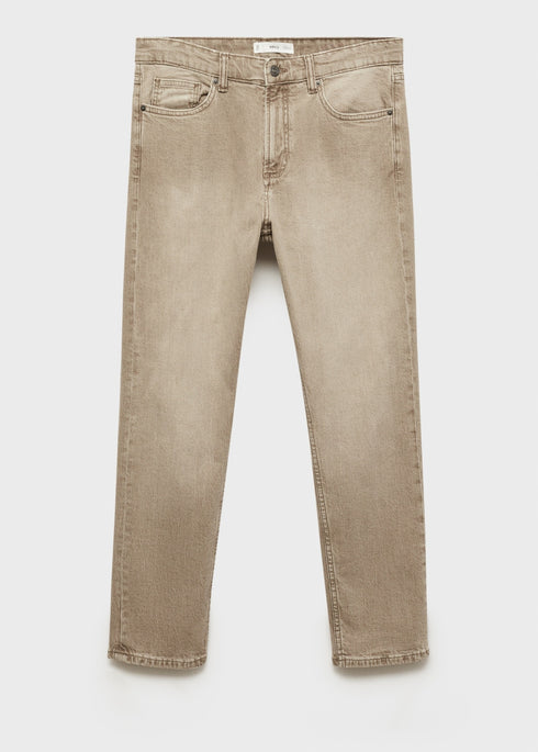 MANGO JEANS SAMMY TAPERED SLIM FIT | SAND