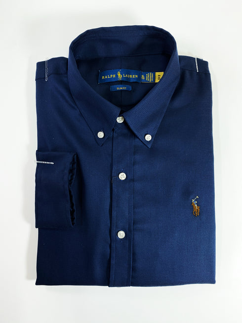 RALPH LAUREN MEN'S PREMIUM OXFORD SHIRT | NAVY BLUE