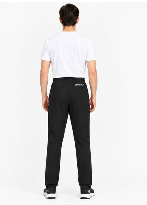 UNDER ARMOUR MEN'S DRY FIT SCRIPT LOGO TROUSER | BLACK