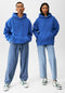 PULL & BEAR BASIC HOODIE UNISEX | BLUE DENIM