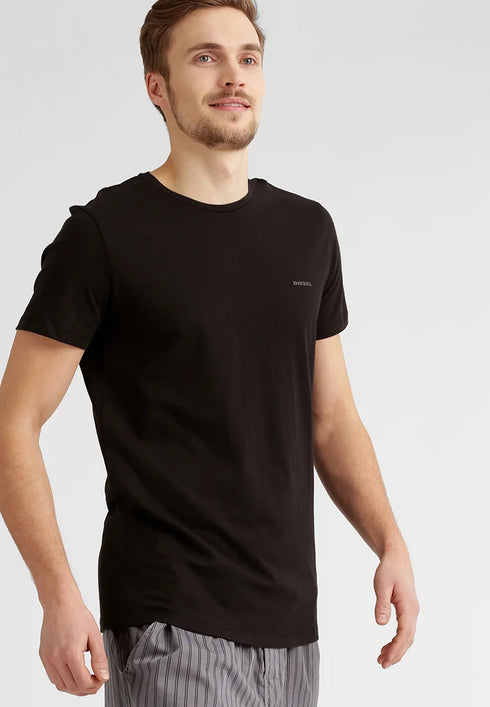 DIESEL CREW NECK FLEXIBLE T-SHIRT | BLACK