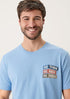 S.OLIVER PREMIUM FRONT PRINT T-SHIRT | SKY BLUE