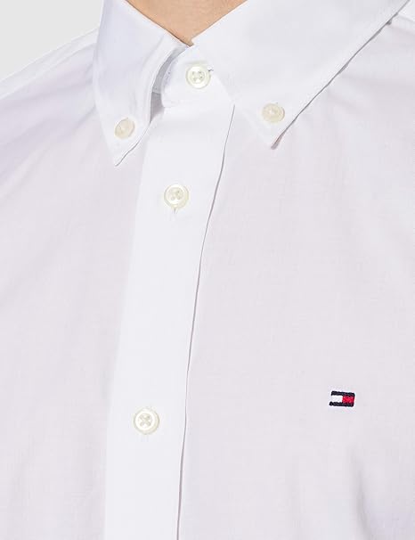 TOMMY HILFIGER - MEN'S NATURAL SOFT POPLIN REGULAR FIT - SHIRT | WHITE