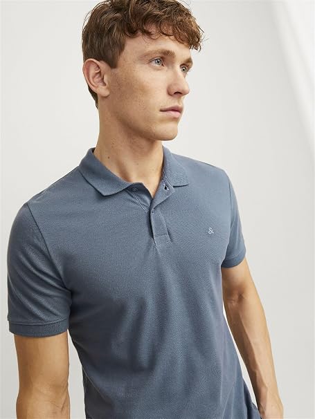 JACK & JONES PLAIN POLO SHIRT | LIGHT GRAY