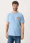 S.OLIVER PREMIUM FRONT PRINT T-SHIRT | SKY BLUE