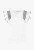 CONBIPEL SMOCK STICH - PRINT T- SHIRT | WHITE