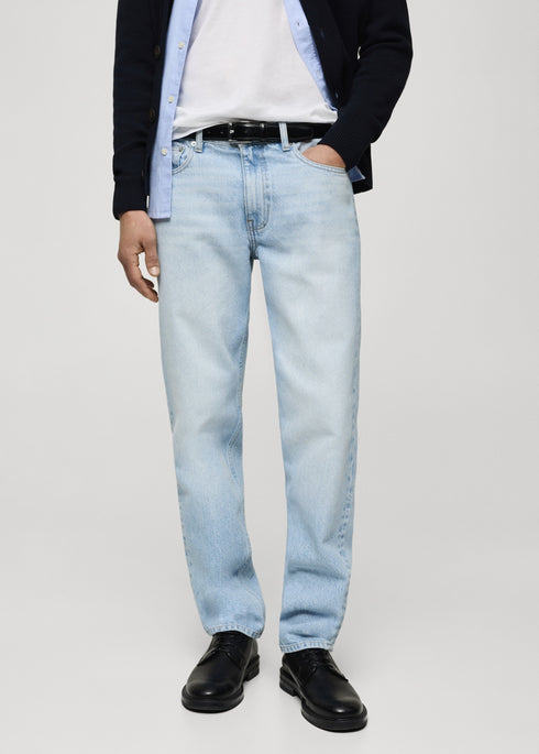 MANGO REGULAR FIT BOB JEANS | LIGHT BLUE