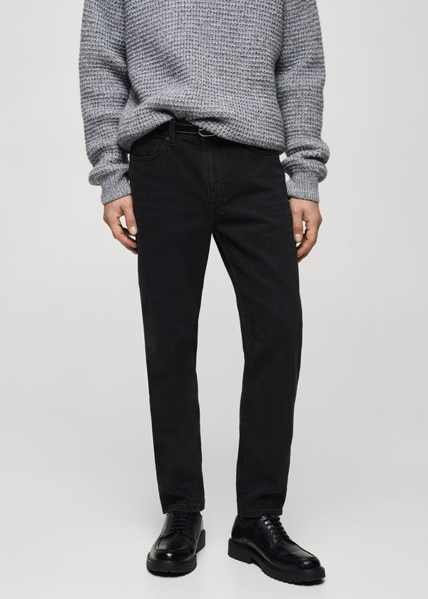 MANGO JEANS BEN TAPERED FIT | BLACK
