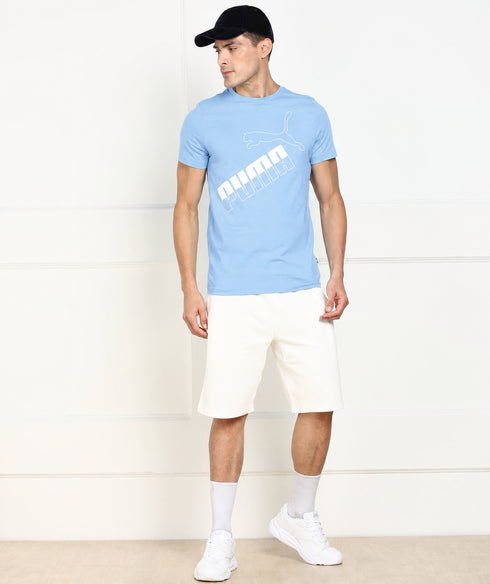 PUMA LOGO MEN REGULAR FIT T-SHIRT | SKY BLUE