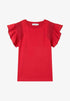 CONBIPEL SMOCK STICH - PRINT T- SHIRT | RED