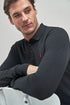 NEXT LONG SLEEVE PIQUE POLO SHIRT-MEN | BLACK