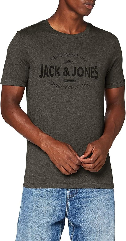 JACK & JONES LOGO-PREMIUM T-SHIRT | GREY