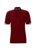 HUGO BOSS REGULAR-FIT POLO SHIRT WITH EMBROIDERED LOGO | MAROON
