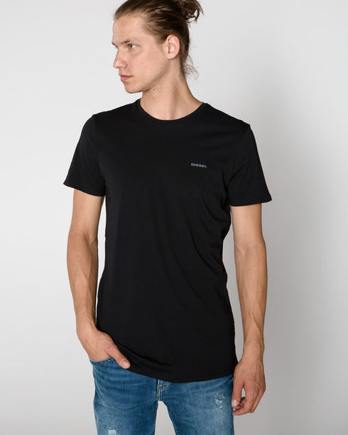 DIESEL CREW NECK FLEXIBLE T-SHIRT | BLACK
