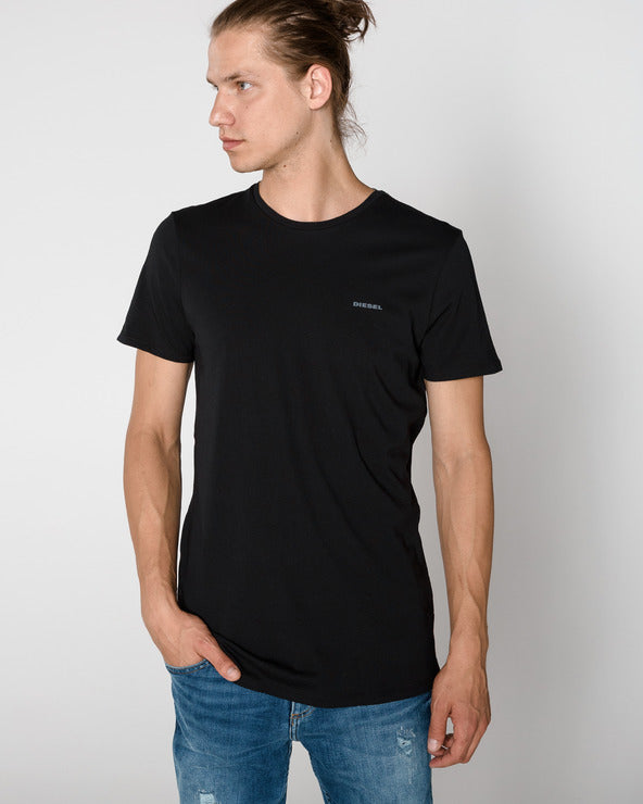 DIESEL CREW NECK FLEXIBLE T-SHIRT | BLACK