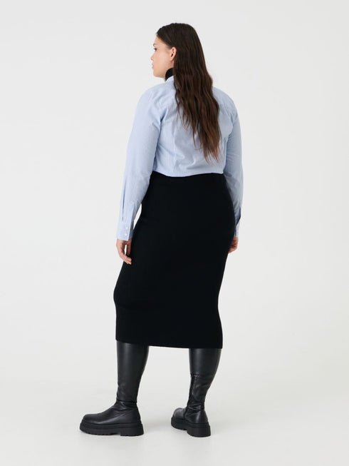 SINSAY CLASSIC SHIRT WOMEN | SKY BLUE / WHITE