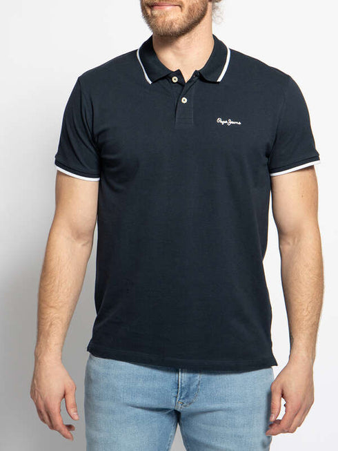 PEPE JEANS LONDON JET COTTON POLO SLIM FIT | NAVY BLUE