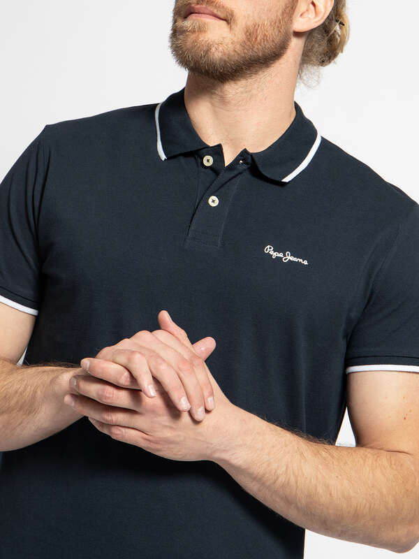 PEPE JEANS LONDON JET COTTON POLO SLIM FIT | NAVY BLUE