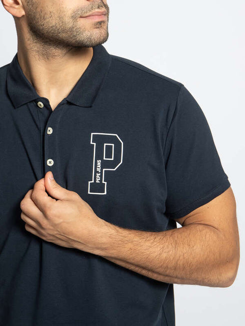 PEPE JEANS LONDON JET COTTON POLO SLIM FIT | NAVY BLUE