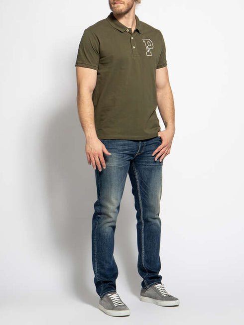 PEPE JEANS LONDON JET COTTON POLO SLIM FIT | DARK GREEN