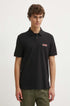 HUGO BOSS COTTON - PIQUE POLO SHIRT WITH LOGO PRINT | BLACK