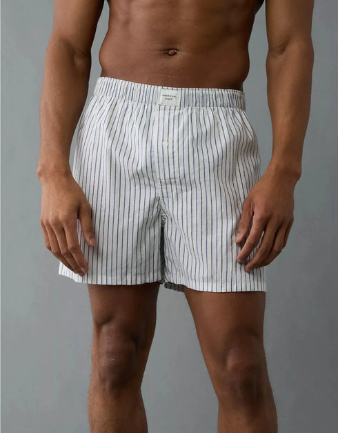 AMERICAN EAGLE white striped boxer shorts for men