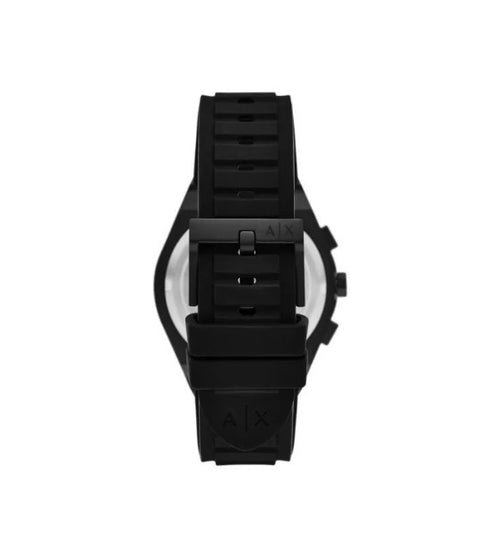 Armani Exchange Sync Chronograph Silicone Watch Black
