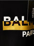 Balmain Paris premium black men's t shirt with a sleek round neck design.