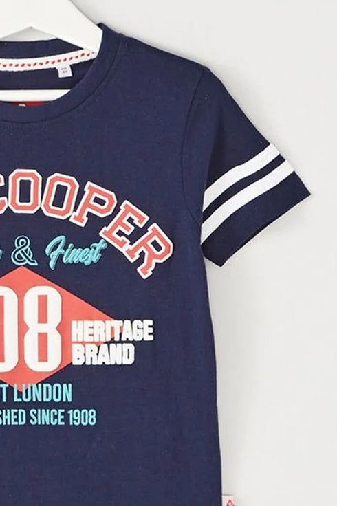 Lee Cooper Boys' T-Shirt in Blue – Soft cotton tee for kids. Trendy, comfortable, and perfect for everyday wear. Shop premium Lee Cooper t-shirts now!