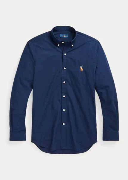 Buy navy blue Ralph Lauren poplin shirt – premium fabric with a perfect stretch fit.
