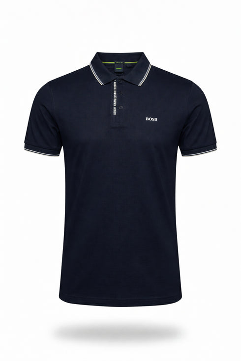 HUGO BOSS PAULE 4 PIQUE POLO SHIRT | NAVY