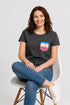 LOCK HEAVEN WOMEN'S SHORT SLEEVE TEE POCKET T-SHIRT | HEATHER GREY