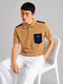 PRADA MEN'S POLO EMBROIDERY LOGO | GOLD