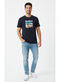 JACK & JONES MEN’S SURFING GRAPHIC T-SHIRT | NAVY BLUE
