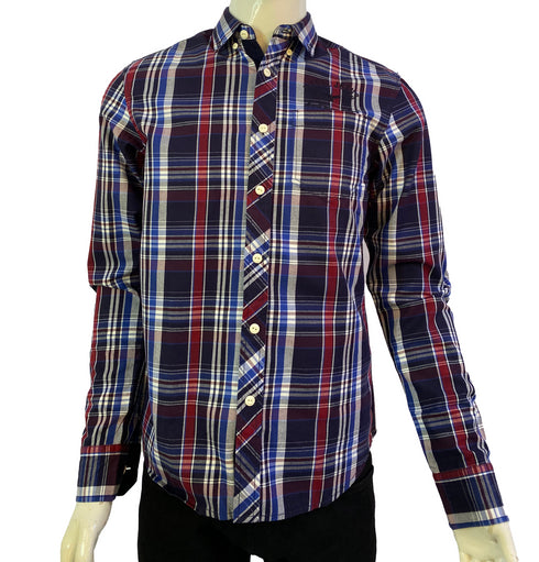 DIESEL JEANS. WAYNE CHECK SHIRT MEN | NAVY CHECK