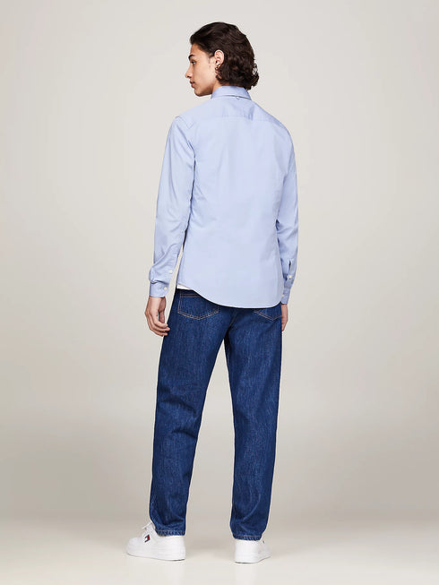 TOMMY HILFIGER - STRETCH SLIM FIT POPLIN SHIRT | SKY BLUE