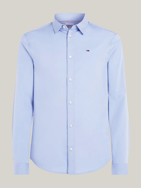TOMMY HILFIGER - STRETCH SLIM FIT POPLIN SHIRT | SKY BLUE
