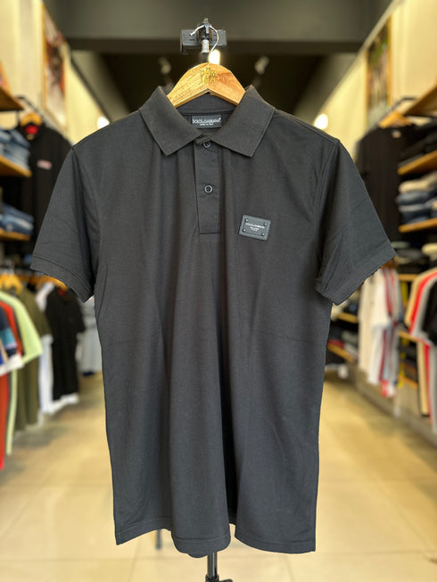 DOLCE & GABBANA MEN SLIM FIT CLASSIC POLO SHIRT | BLACK