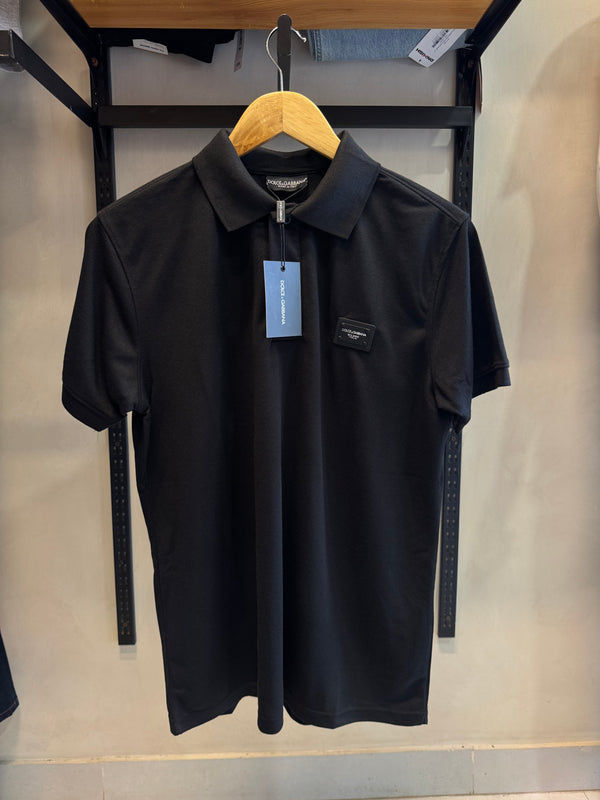 DOLCE & GABBANA MEN SLIM FIT CLASSIC POLO SHIRT | BLACK