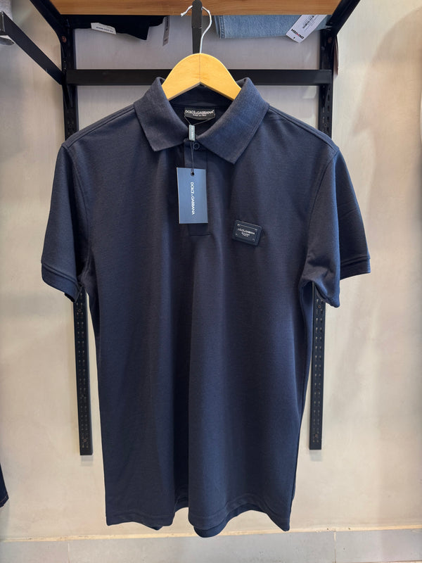 DOLCE & GABBANA MEN SLIM FIT CLASSIC POLO SHIRT | NAVY