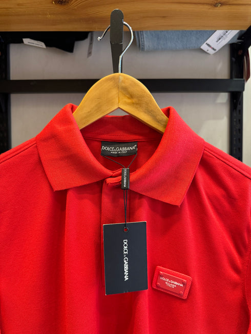 DOLCE & GABBANA MEN SLIM FIT CLASSIC POLO SHIRT | RED