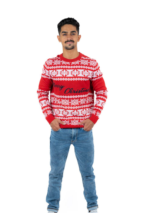 PRODUKT LEO CHRISTMAS KNIT SWEATER BLAZER, RED
