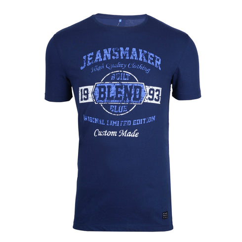 BLEND. CREW NECK-MANS-TEE SHIRT | D.BLUE