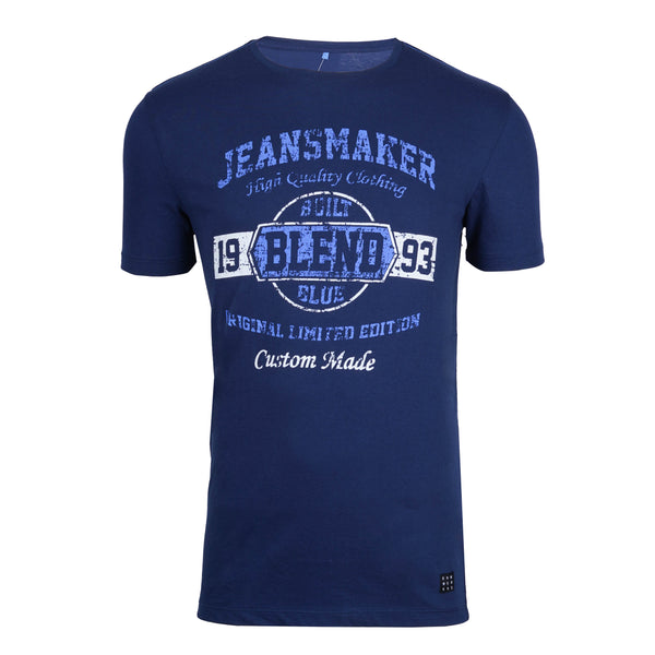 BLEND. CREW NECK-MANS-TEE SHIRT | D.BLUE