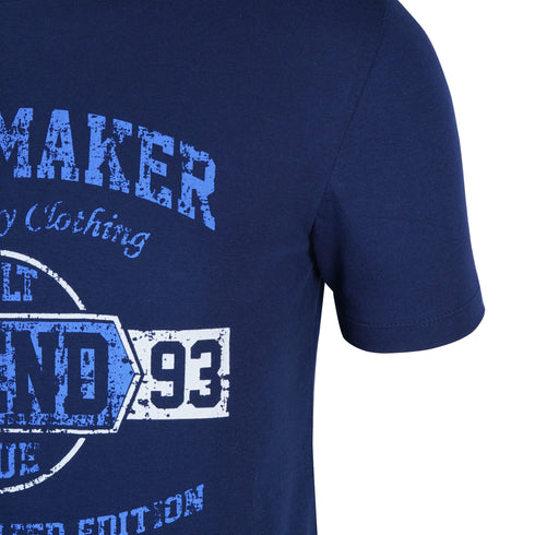 BLEND. CREW NECK-MANS-TEE SHIRT | D.BLUE