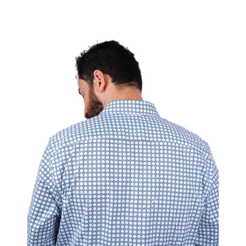 GUESS-LOS ANGELES-PRINTED-SLIM FIT-CASUAL SHIRT | WHITE