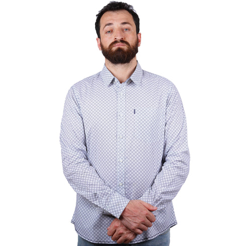 DIVERSE-MENS-OXFORD COLLECTION-CASUAL SLIM FIT-SHIRT | WHITE